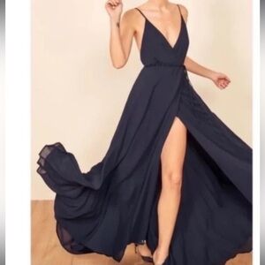 Reformation Blue Callalily Maxi Dress